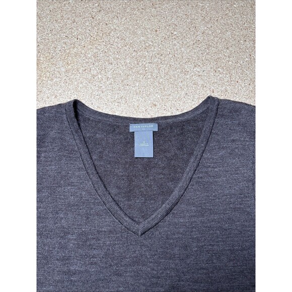 Ann Taylor Size S Wool Brown Vest Women Sweater Stylish Cut D1 - Picture 2 of 6